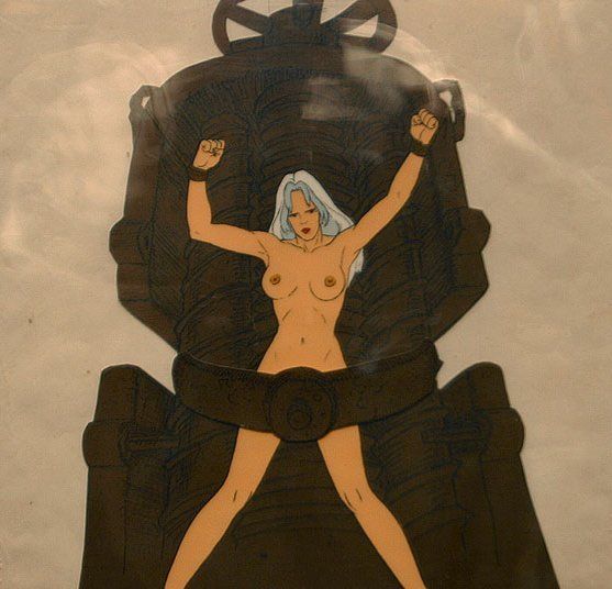 Taarna on rack (production cel)